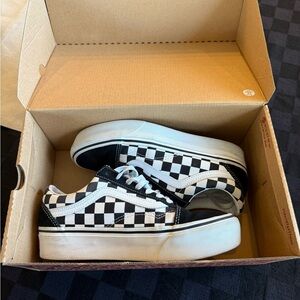 Vans Black and White Checkered Sneakers